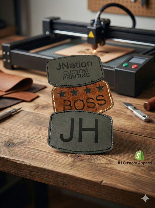 Custom Laser-Engraved Leather Patches