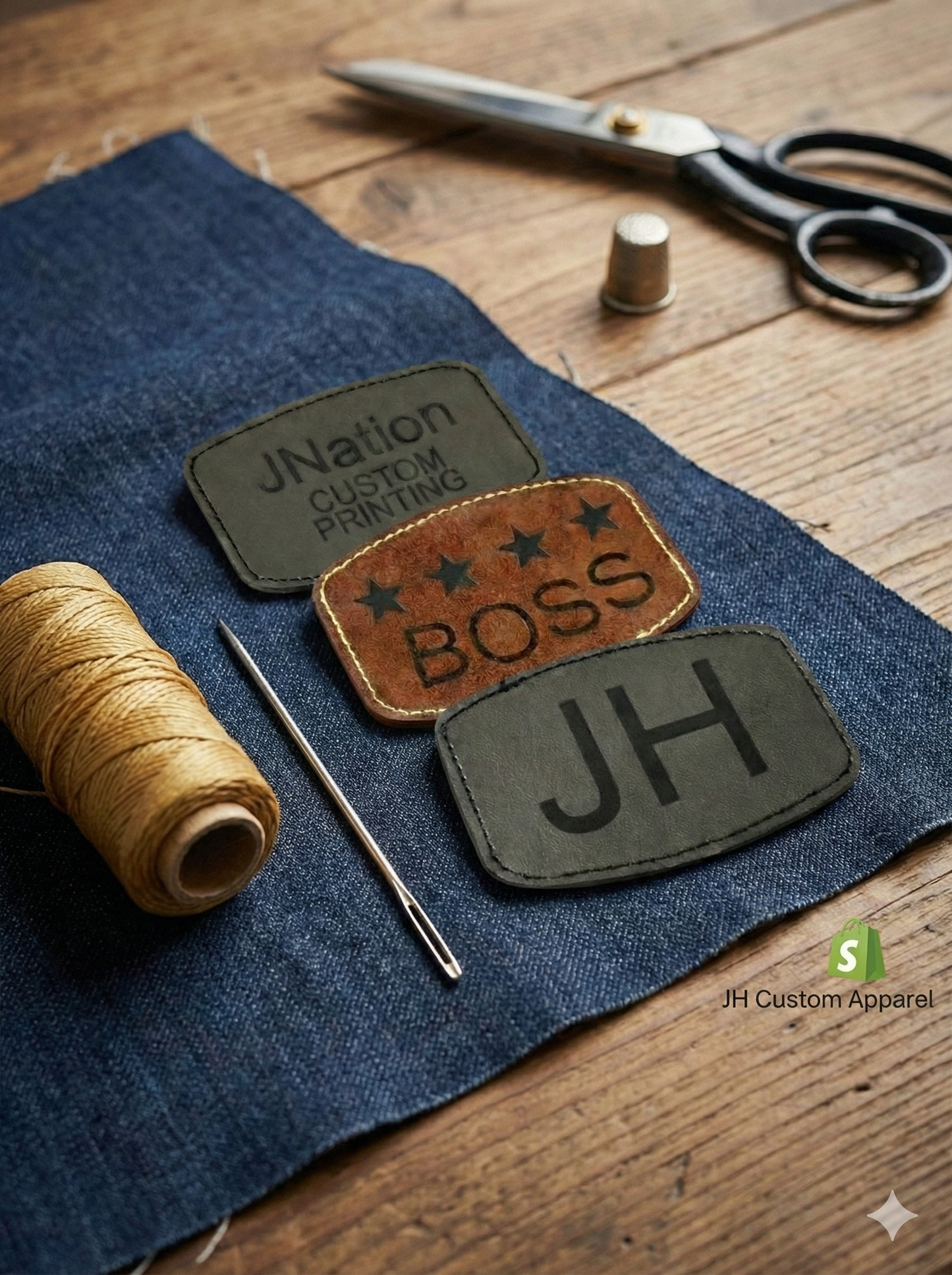 Custom Laser-Engraved Leather Patches