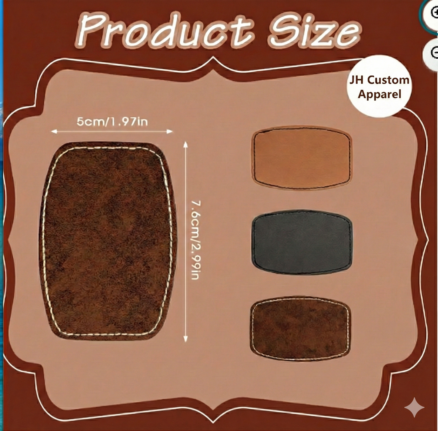 Custom Laser-Engraved Leather Patches