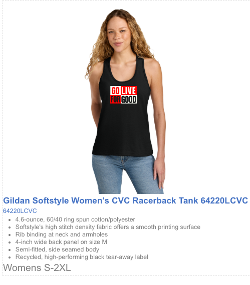 Go Live for Good Black Razorback Tank Top